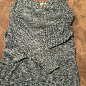 Gap long sleeve sweater in pretty knitted blues size L